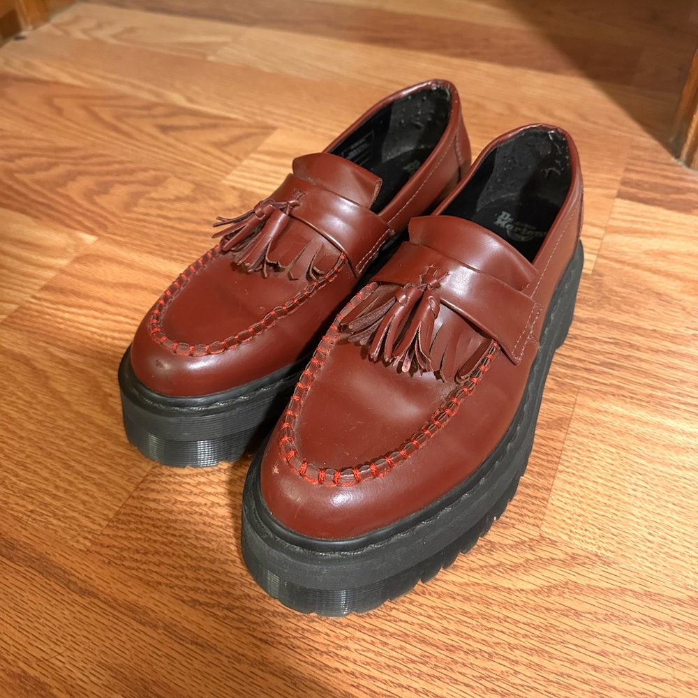 Dr. Marten Marlie Platform Loafer in Red size 9